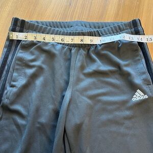 Adidas Kids Gray Tapered Joggers Track Pants
